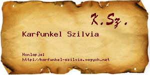 Karfunkel Szilvia névjegykártya